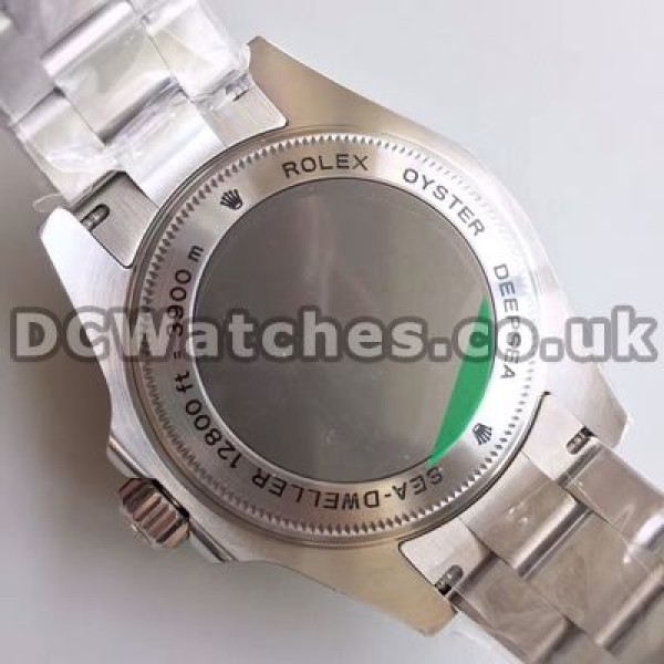 High-performance 44MM Blue & Black Dials Rolex Deepsea Fake Watches With Steel Bracelets For Men