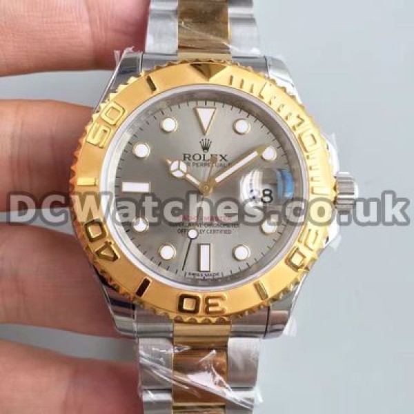Unique Gray Dials Male Rolex Yacht-Master Fake Watches With Automatic Movements Online Sale