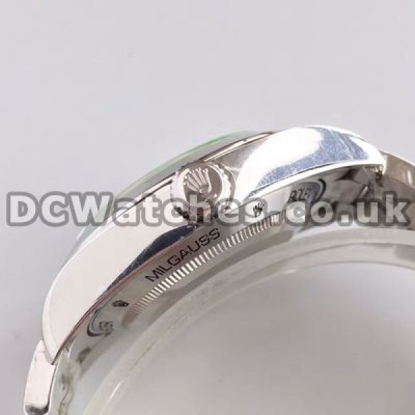 Stable Swiss Automatic Movements Male Rolex Milgauss Fake Watches With Black Dials Online
