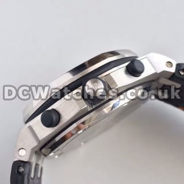 Male Brown Crocodile Straps Audemars Piguet Royal Oak Offshore Replica Watches Online With White Dials