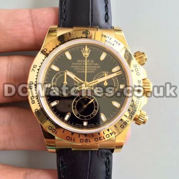 Popular Black Dials And Gold Steel Cases Male Rolex Daytona Fake Watches For Hot Sale