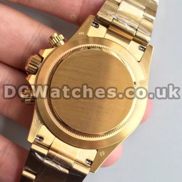 Charming 	Male 40MM Gold Steel Cases And Diamond Indexes Rolex Daytona Fake Watches Online Sale