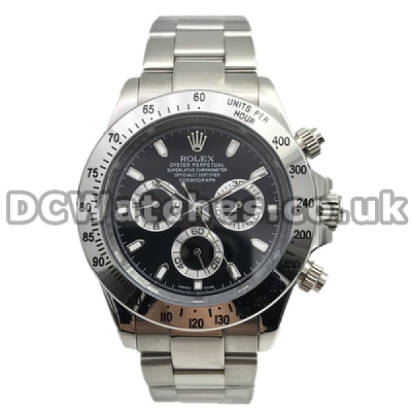 40MM Rolex Daytona Replica Male Watches With Black Dials