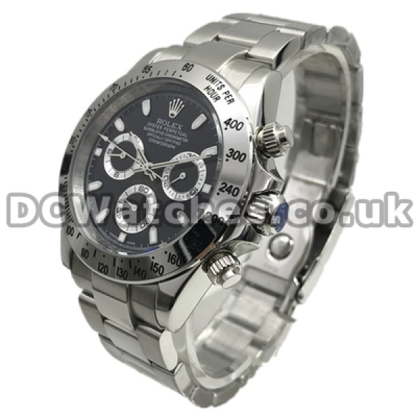 40MM Rolex Daytona Replica Male Watches With Black Dials