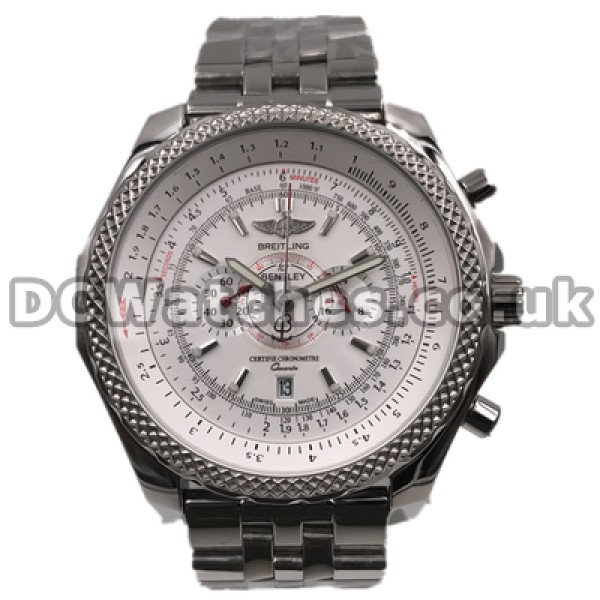 Special 48MM Male Steel Bracelets Breitling Bentley Replica Watches With Swiss Quartz Movements