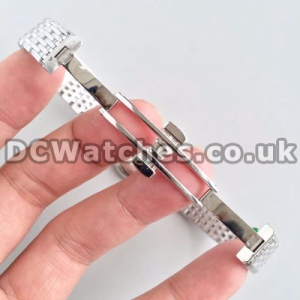 Concise Black Indexes And White Dials Longines La Grande Classique Copy Watches For Ladies With Steel Cases