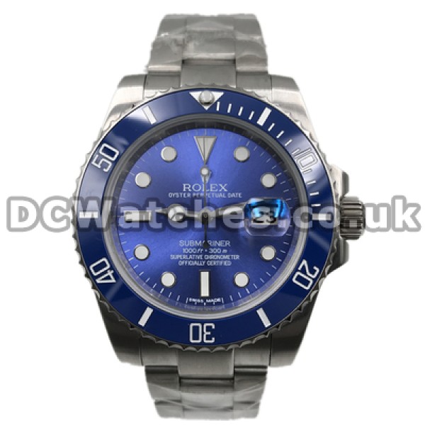 Pretty Blue Dials And Blue Ceramic Bezels Male Rolex Submariner Replica Watches Sale