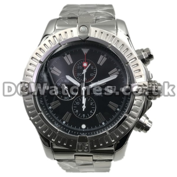 Elegant Swiss Male Quartz Movements Breitling Super Avenger Replica Watches With Steel Cases