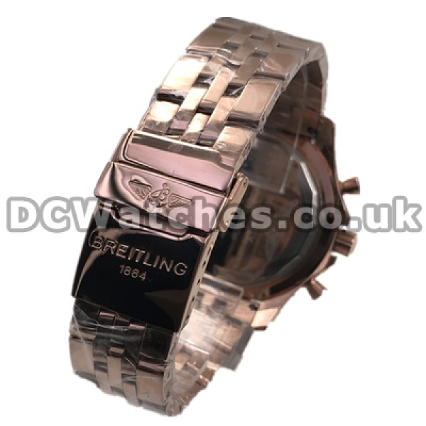 Distinctive Swiss Male Coffee Dials Breitling Bentley GT Replica Watches With Rose Gold Steel Cases
