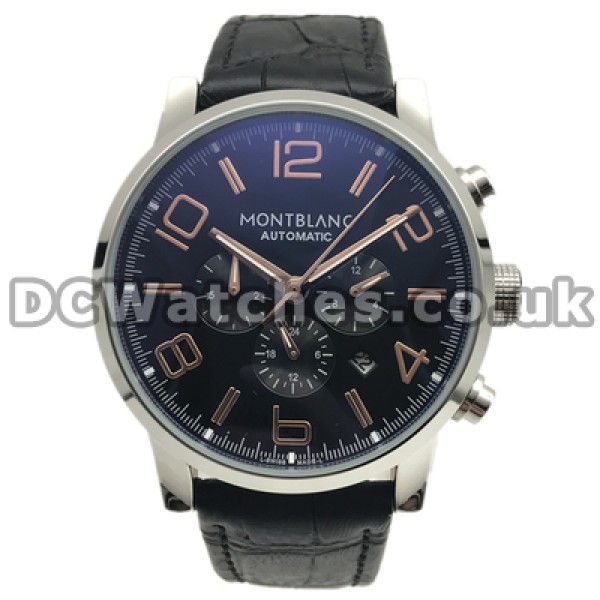 Helpful Arabic Numerals And Black Dials Male Montblanc The Time Traveler Fake Watches With Steel Cases