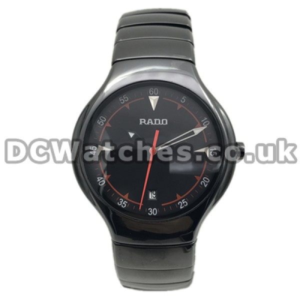 Mysterious Swiss Male Quartz Movements Rado True Fake Watches With Black Ceramic Cases Online