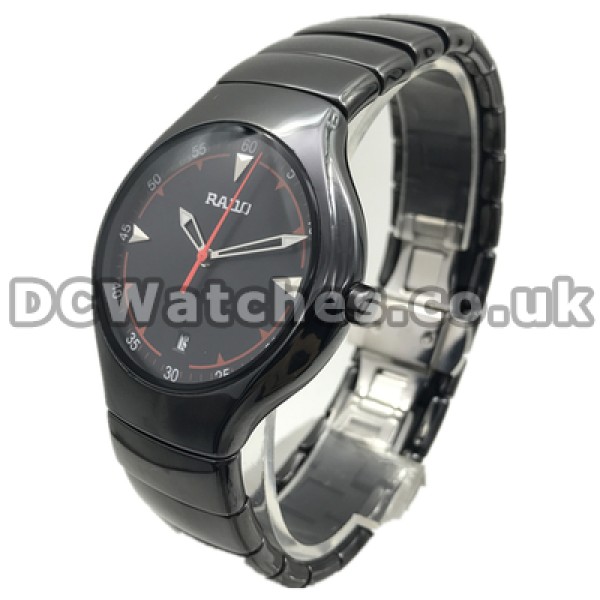 Mysterious Swiss Male Quartz Movements Rado True Fake Watches With Black Ceramic Cases Online