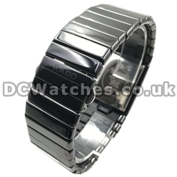 Unique Exquisite 40MM Black Dials Rado Overall Ceramica Fake Watches For Men With Date Display
