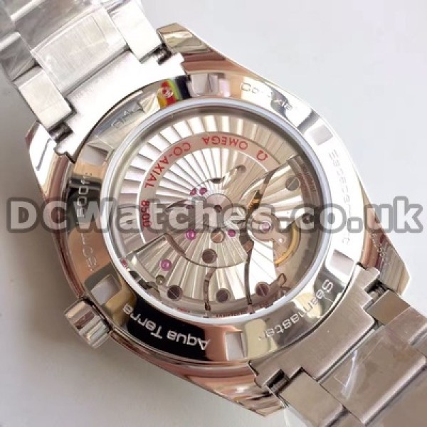 New Cheap Male Steel Bracelets Omega Seamaster Aqua Terra 150M Replica Watches With White Dials