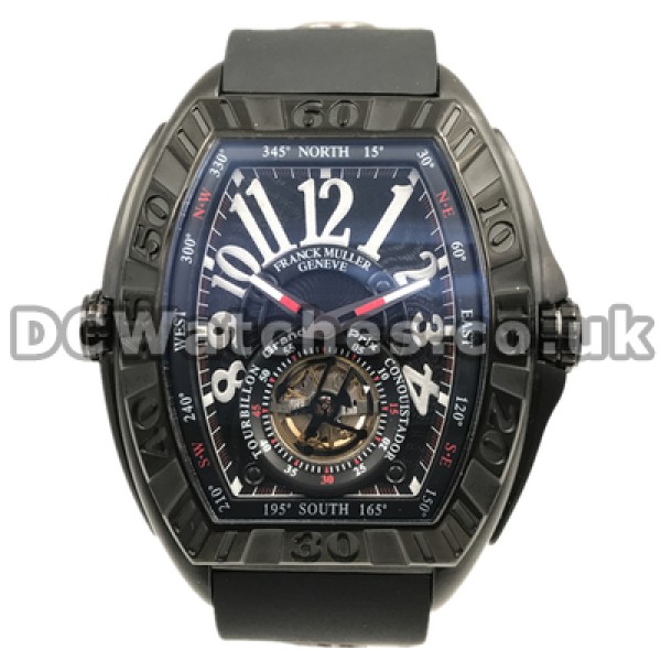 New Unique 48MM Male Franck Muller Conquistador GPG Copy Watches With Black Dials