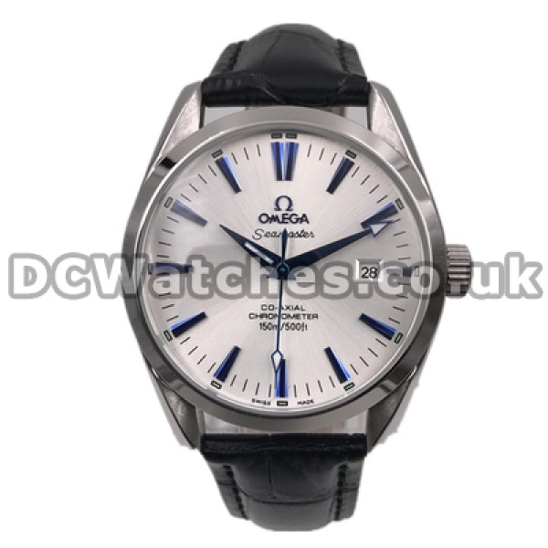 Pretty Blue Hands And White Dials 40MM Omega Seamaster Copy Watches For Men