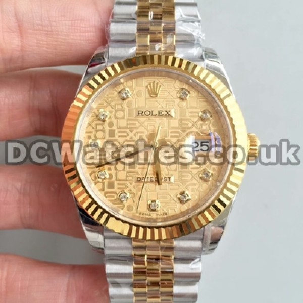 41MM Diamond Indexes Fake Rolex Datejust II Automatic Watches For Men