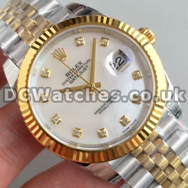 Male White Dials Replica Rolex Datejust II 41MM Automatic Movements Watches