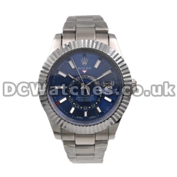 42MM Blue Dials Rolex Sky-Dweller Fake Automatic Watches For Men