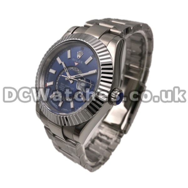 42MM Blue Dials Rolex Sky-Dweller Fake Automatic Watches For Men