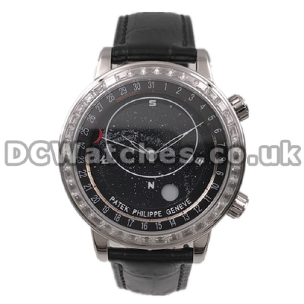 Glorious Male Automatic Fake Patek Philippe Complicated 44MM Watches Set Auger