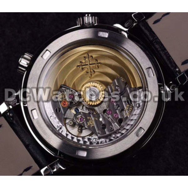 Luxury Blue Dials 44MM Replica Patek Philippe Complicated Automatic Watches